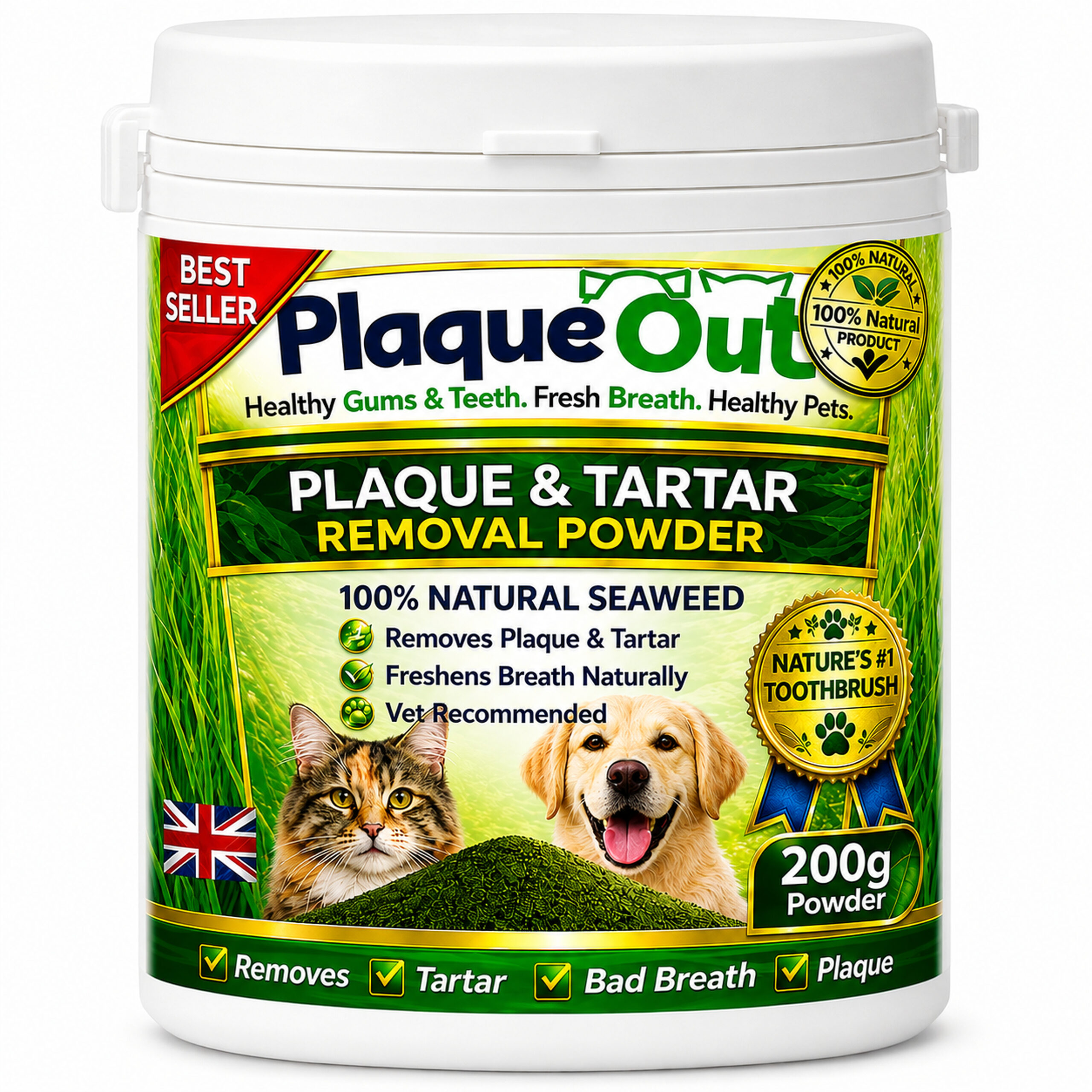 PLAQUE OUT - Cats and Dogs - 200G POT