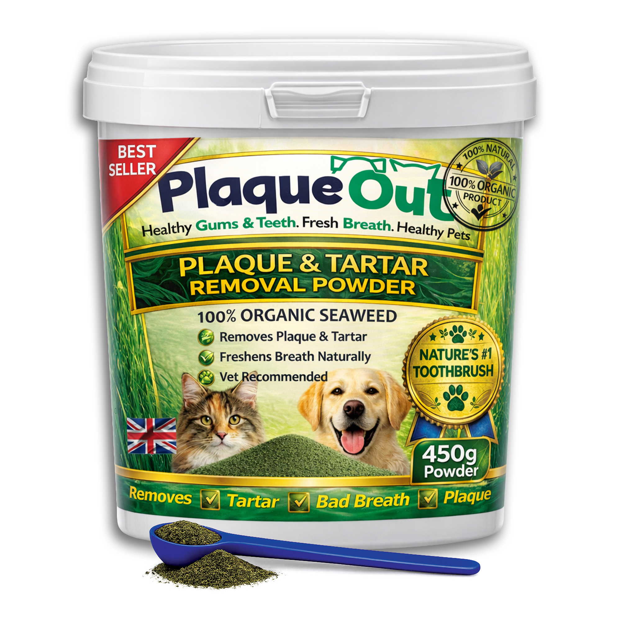 PLAQUE OUT - Cats and Dogs - 450G Bulk POT