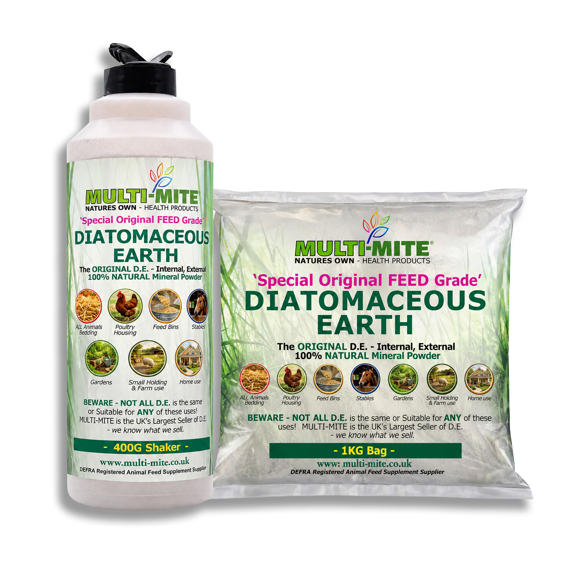 MULTI MITE® 1KG PLUS 400G Shaker Special FEED Grade DE