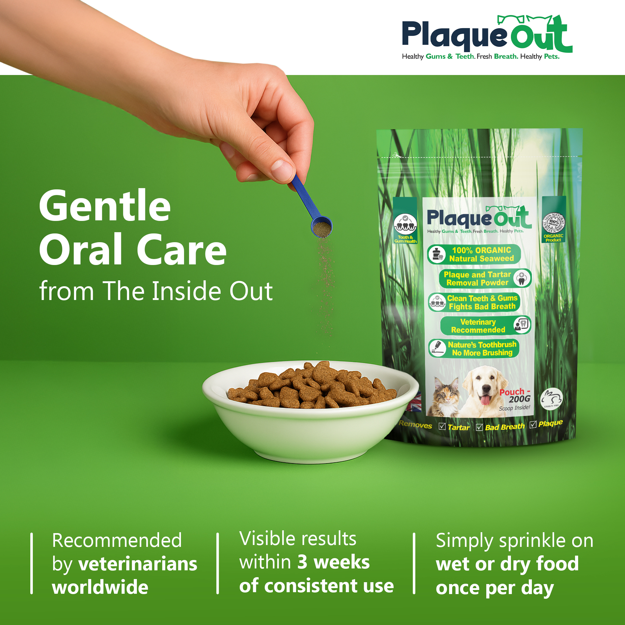 PLAQUE OUT - Cats and Dogs - 200G Refill Pouch - Image 3