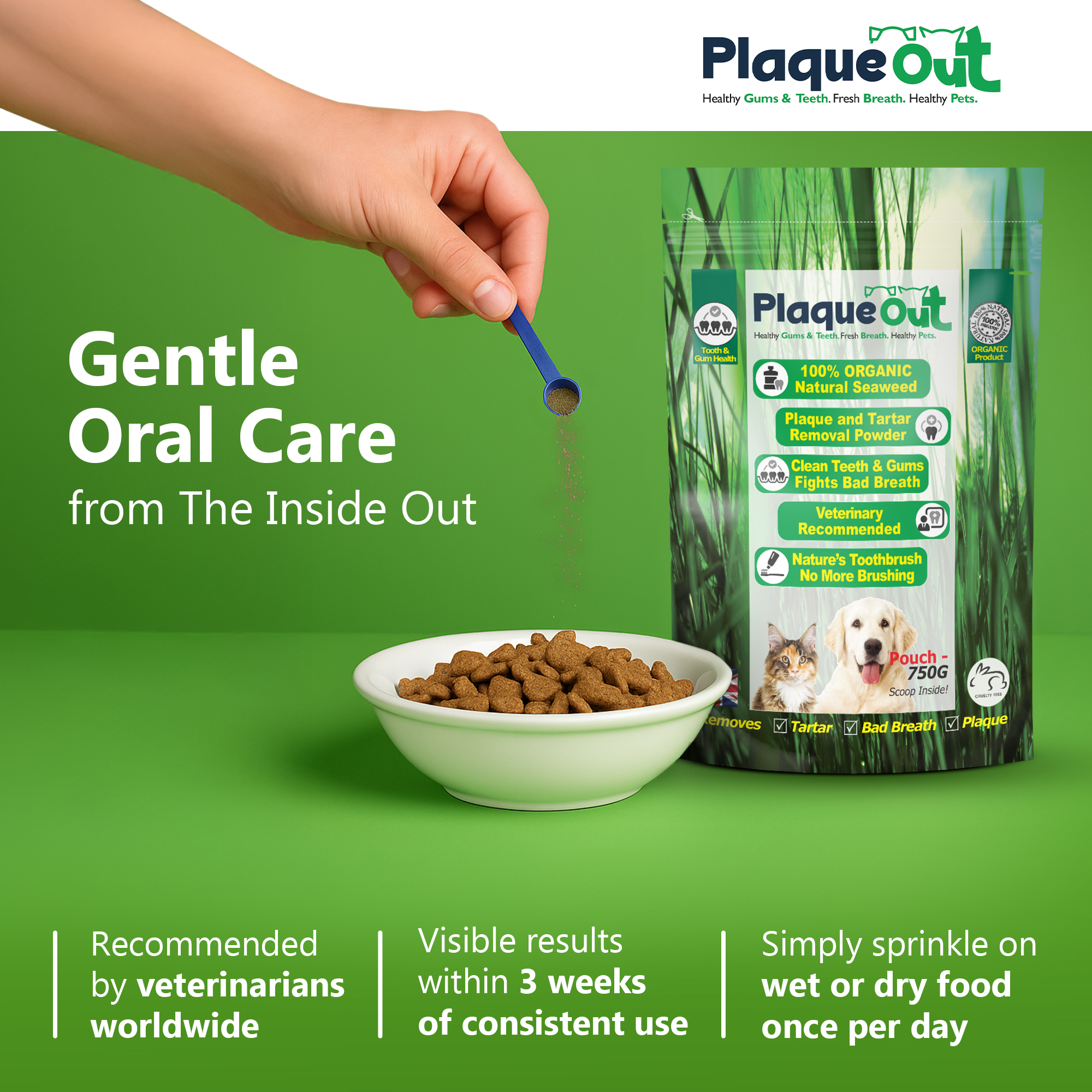 PLAQUE OUT - Cats and Dogs - 750G Refill Pouch - Image 3