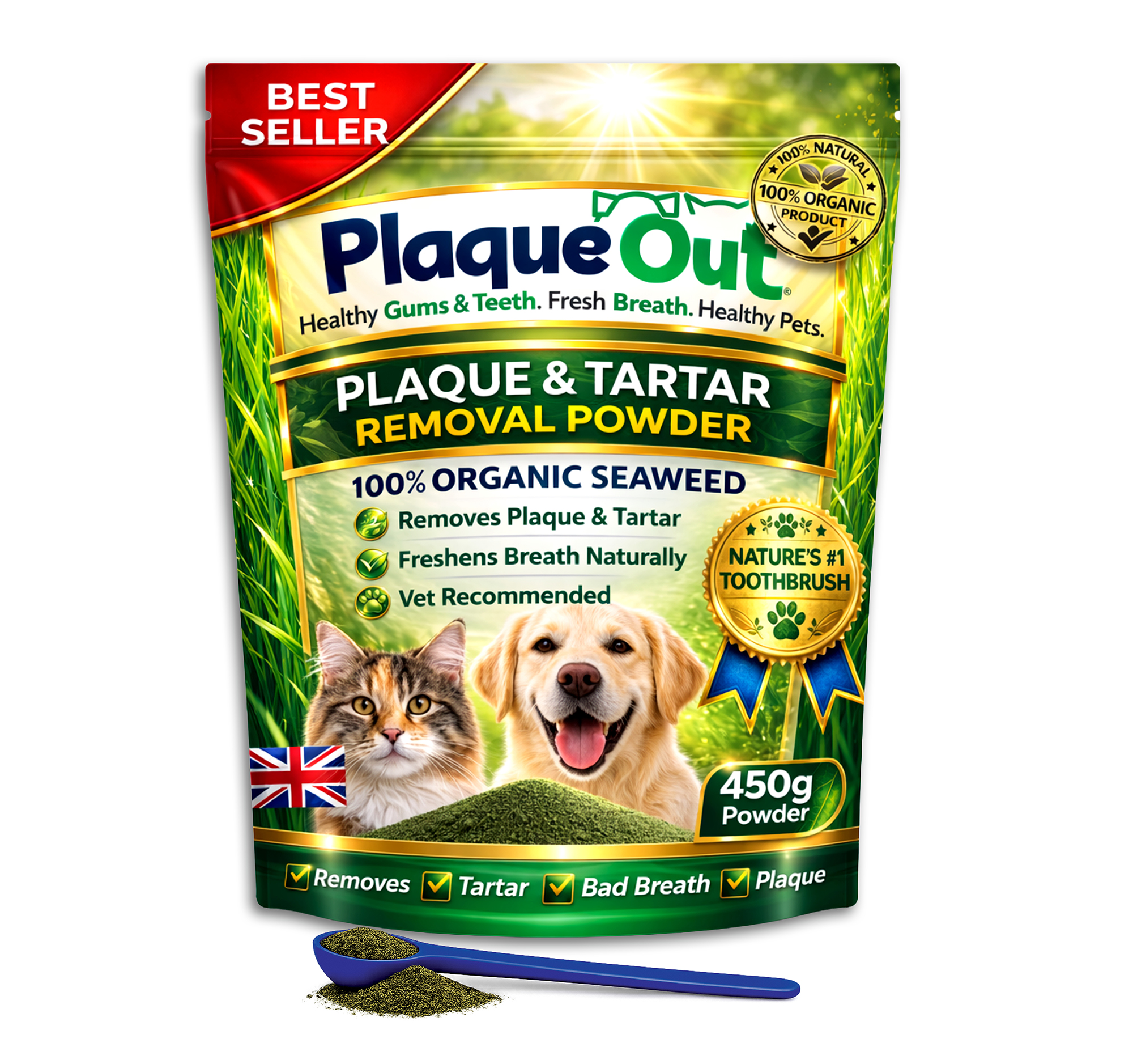 PLAQUE OUT - Cats and Dogs - 450G Refill Pouch