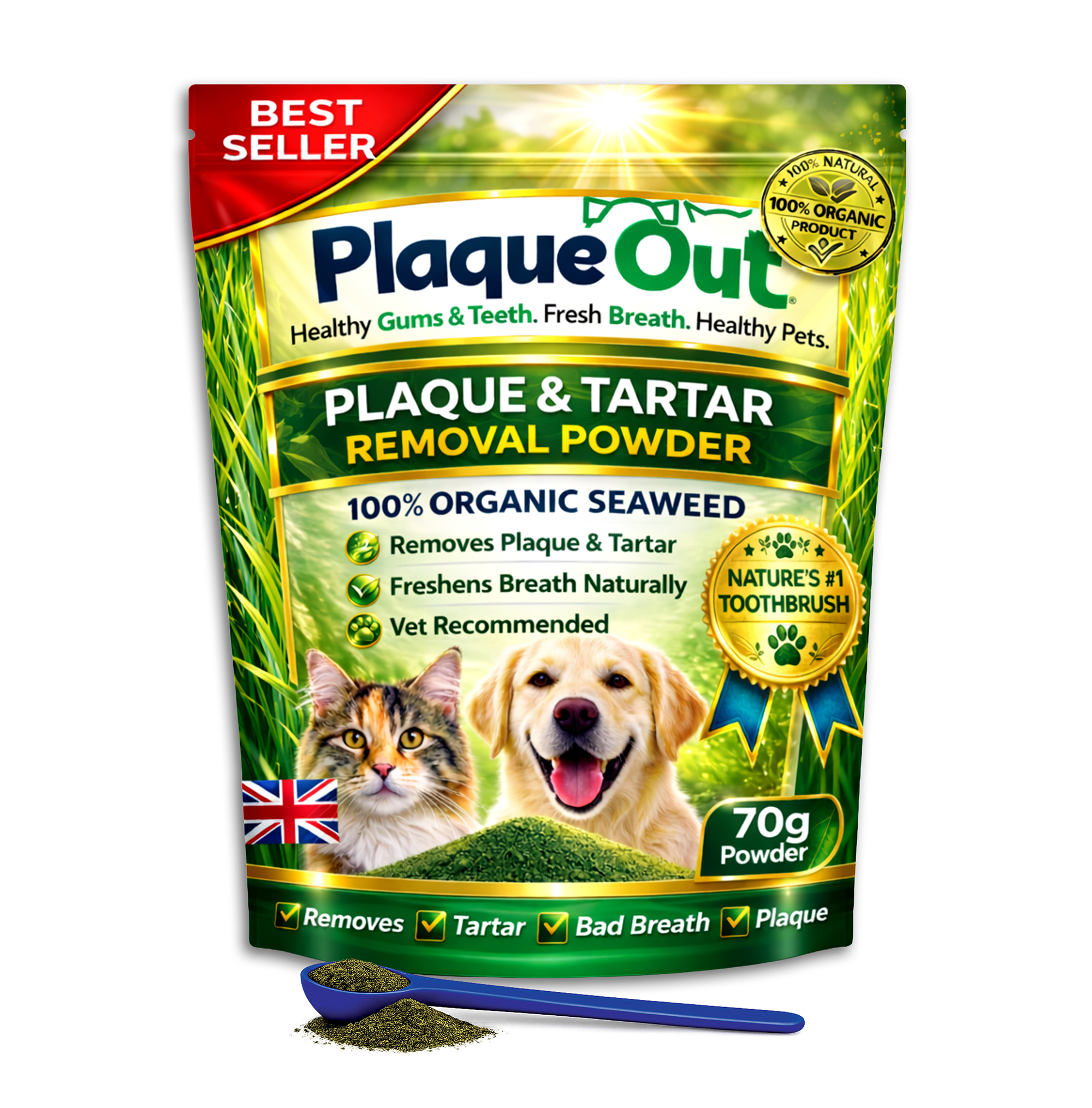 PLAQUE OUT - Cats and Dogs - 70G Refill Pouch