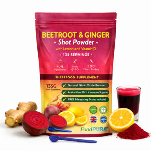 Beetroot Ginger & Lemon + Vitamin D Shot Powder 135 Servings